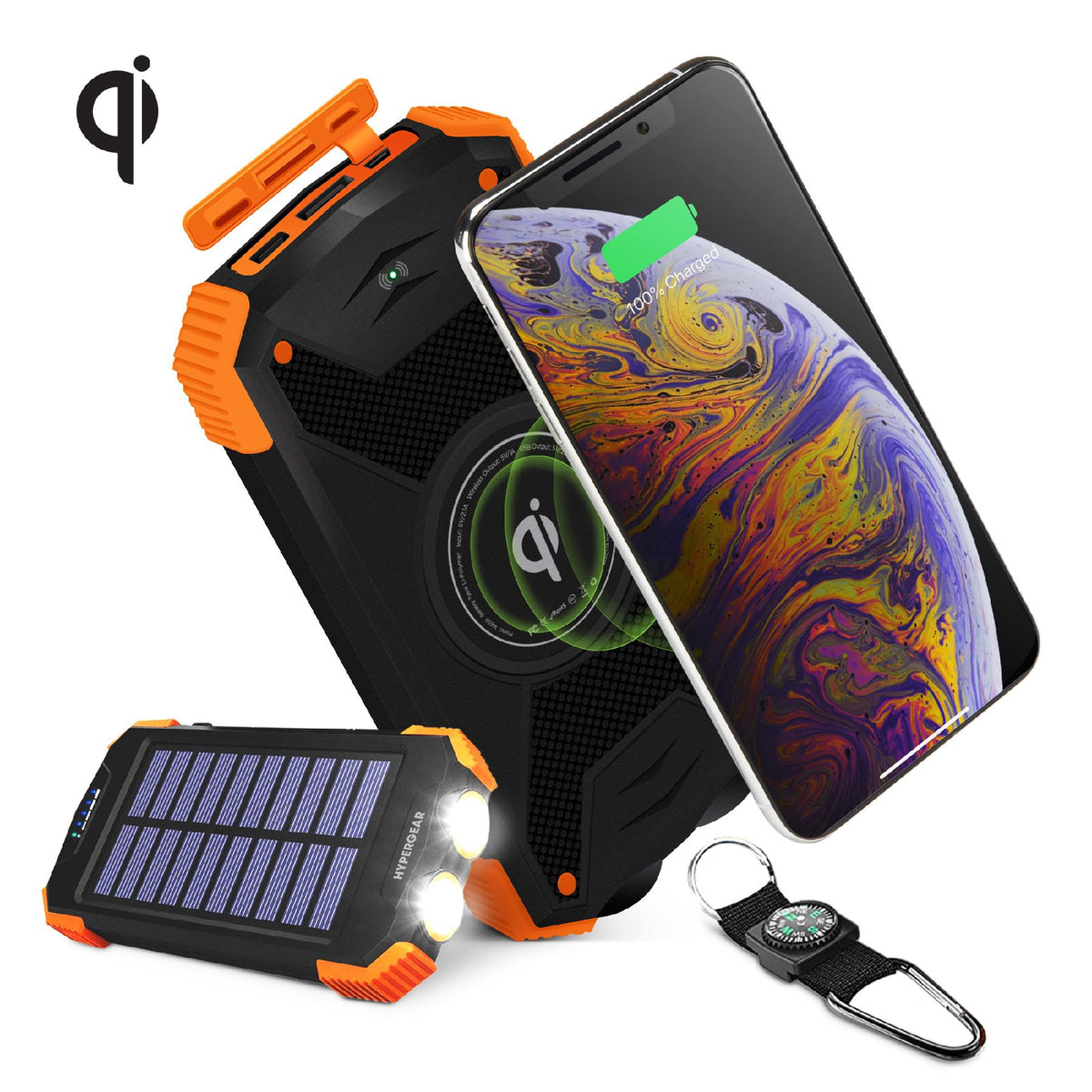 HYPERCEL HyperGear Solar 10000mAh Wireless Power Bank