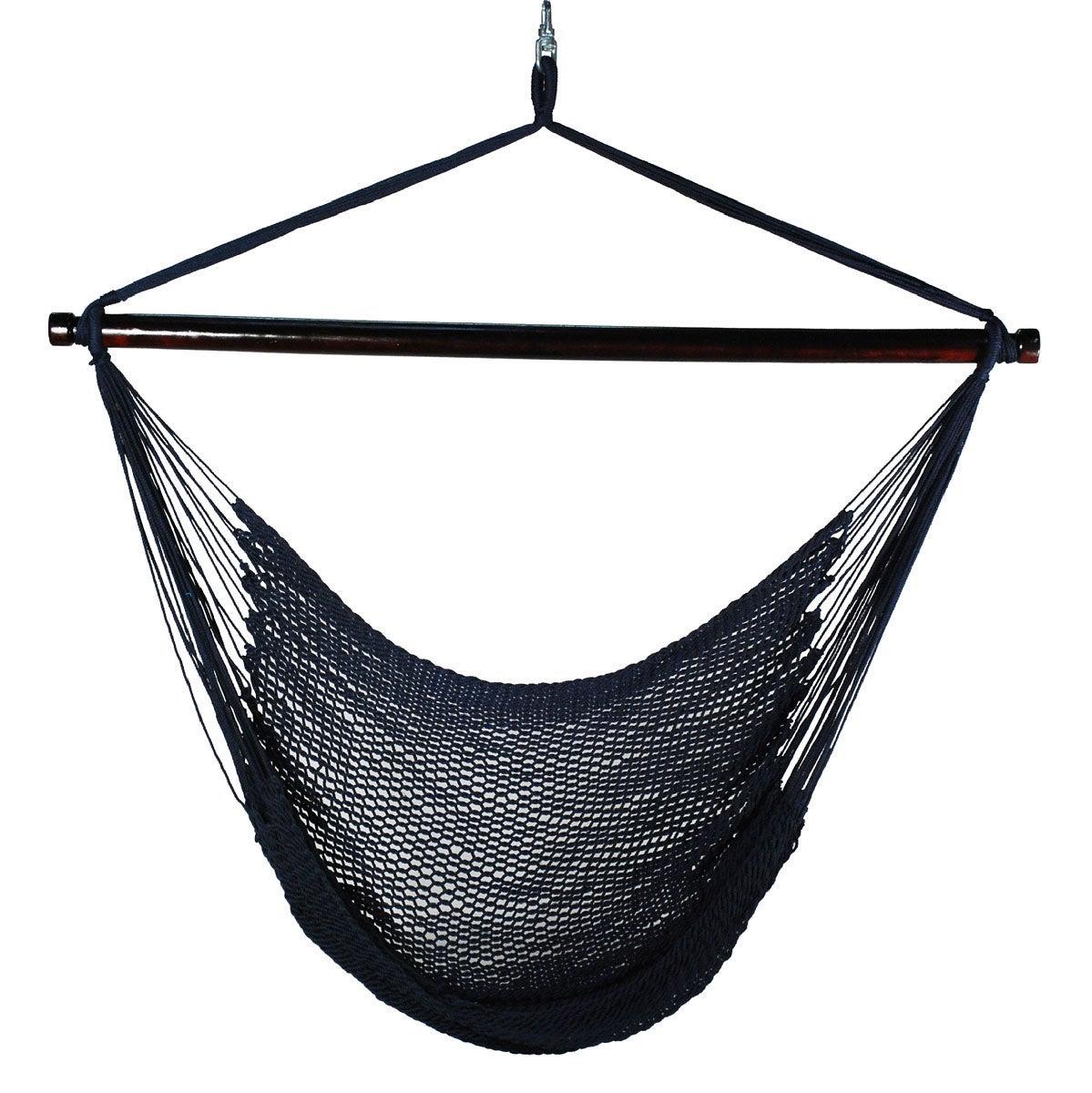 Algoma Hanging Caribbean Rope Chair Navy Blue