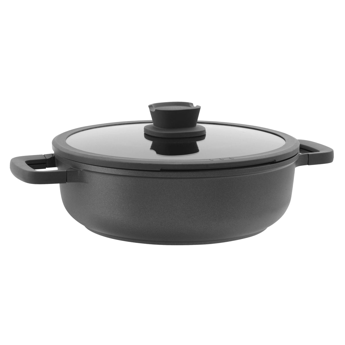 BergHOFF Leo Stone+ Recycled Cast Aluminum Non-Stick Ceramic Covered 5Qt. 2-handled Saut Pan, 11"