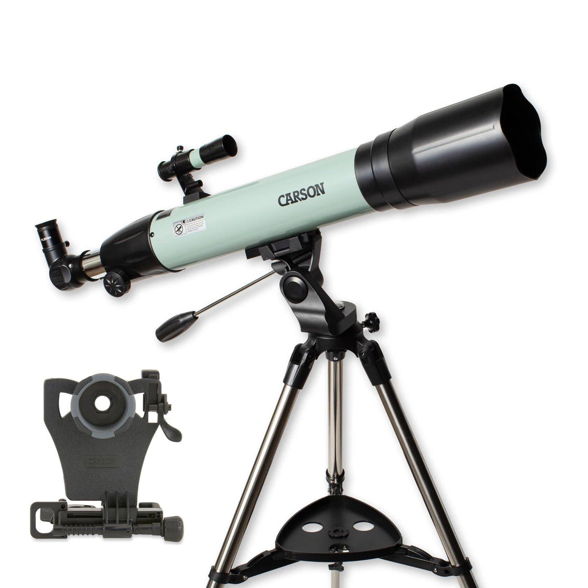 Carson Stara Series 35-70x80mm Refractor Telescope with Smartphone Digiscoping Adapter