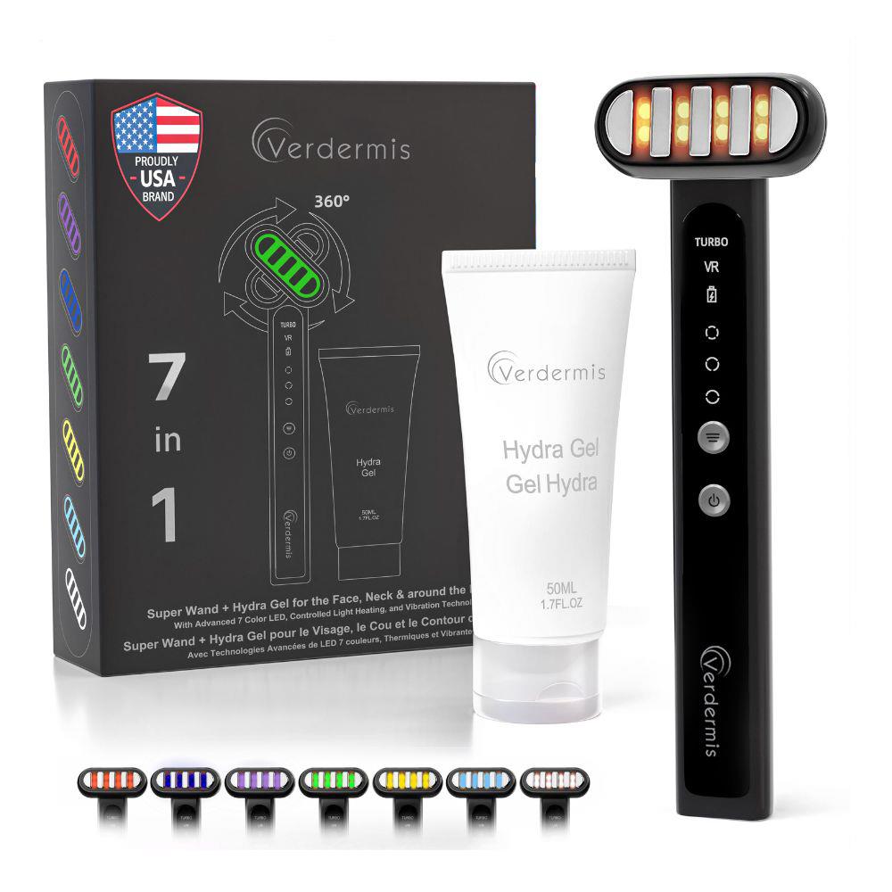 GLO24K 7 Color LED Super Wand + Hydra Gel