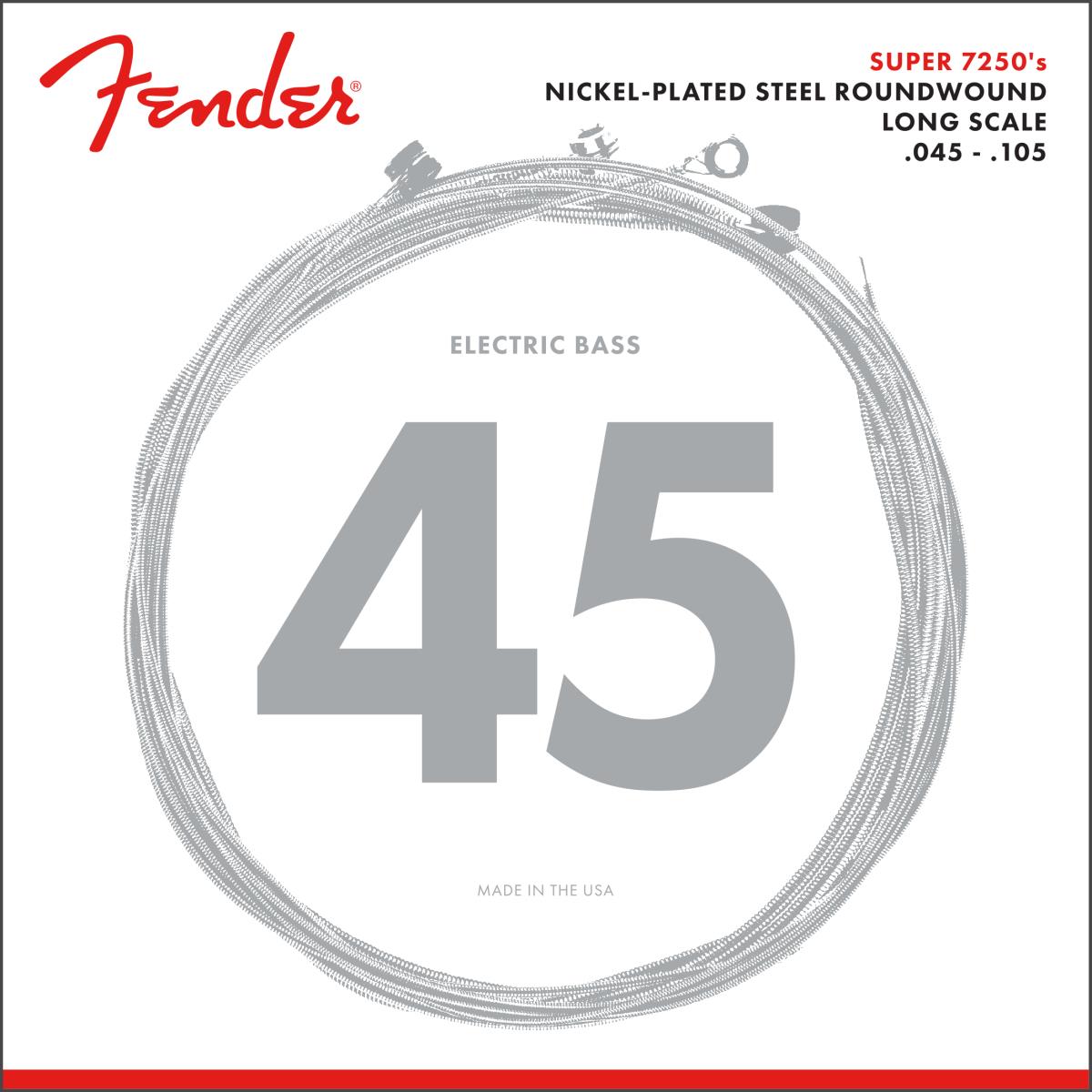 Fender 7250M Nickel Plated Steel Roundwound Long Scale Bass Strings