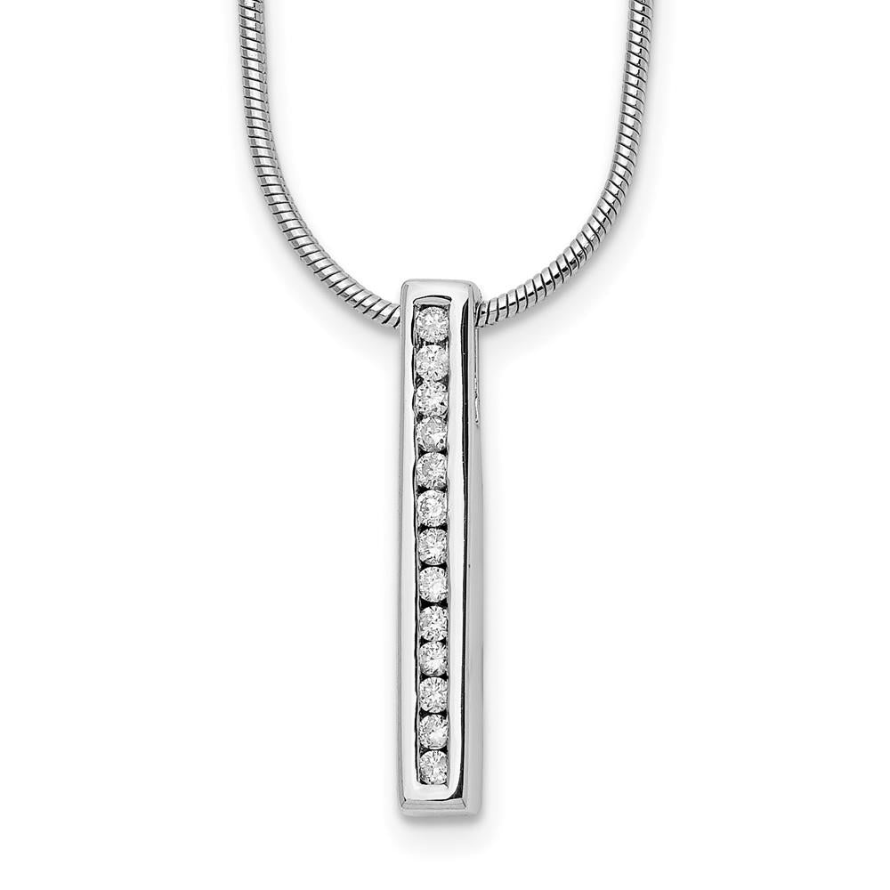 Distinctive Sterling Silver White Ice Diamond Necklace
