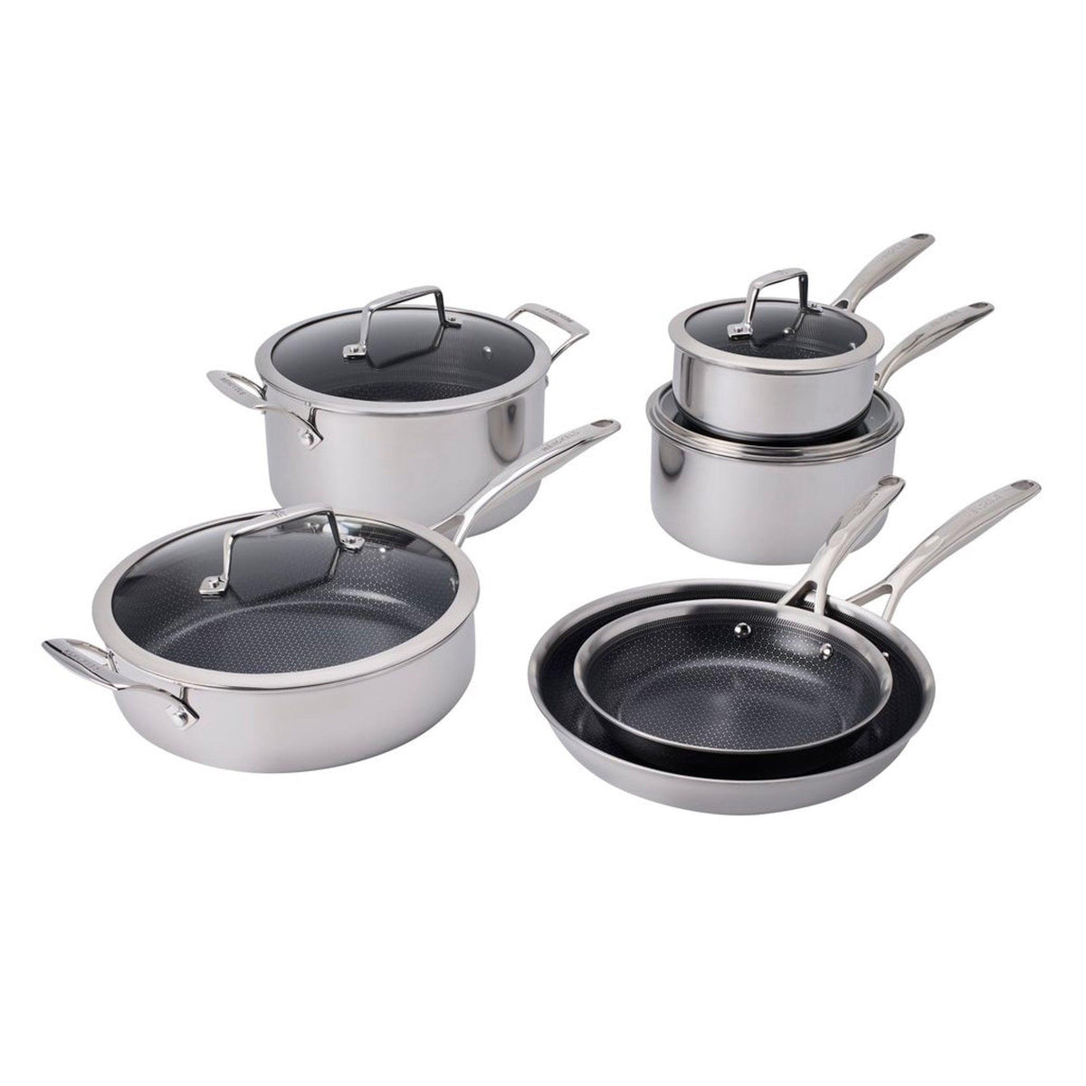 Henckels Paradigm Ceramic 10pc SS Dual Performance Cookware Set