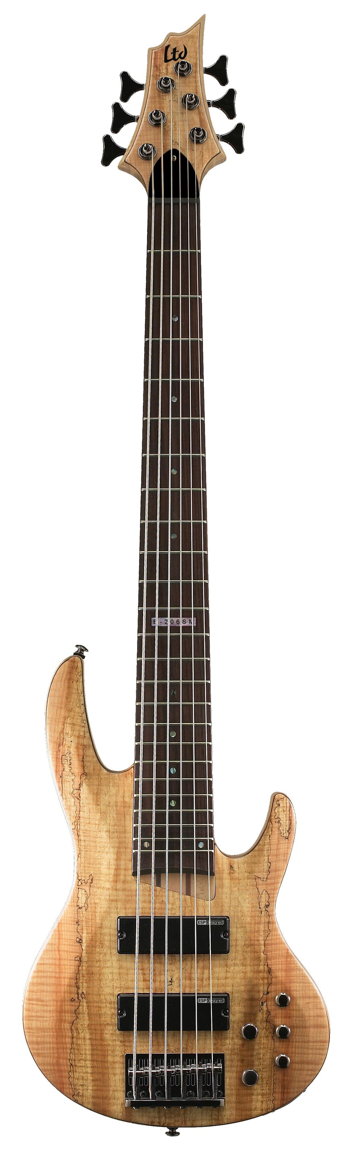 ESP LTD B-206 Spalted Maple 6-String Electric Bass