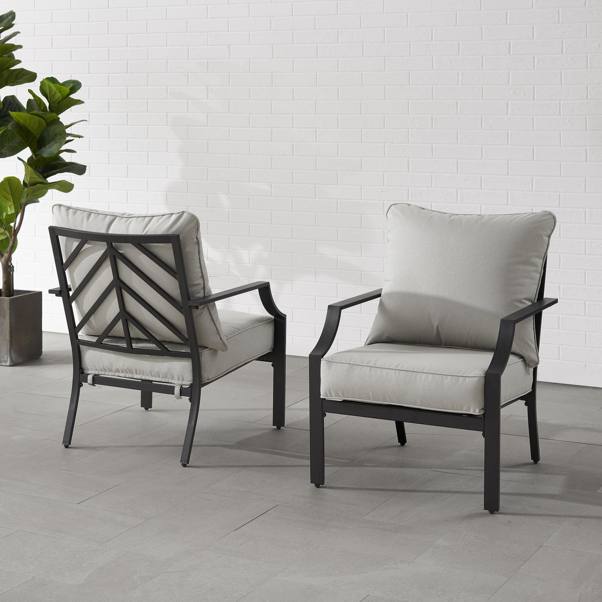 Crosley Outdoor Otto 2Pc Outdoor Chair Set