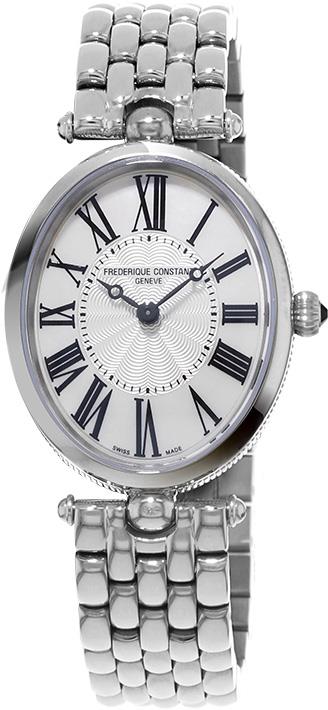 Frederique Constant Ladies FC Classic Quartz Silver-Tone Stainless Steel Bracelet watch, Silver dial