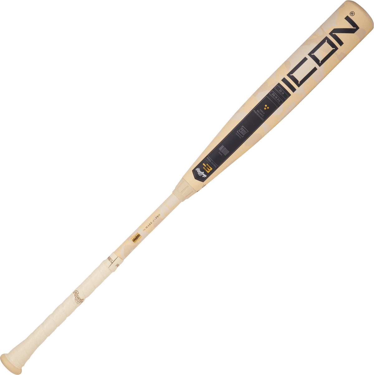 Rawlings - Icon BBCOR Baseball Bat, 33 in / -3