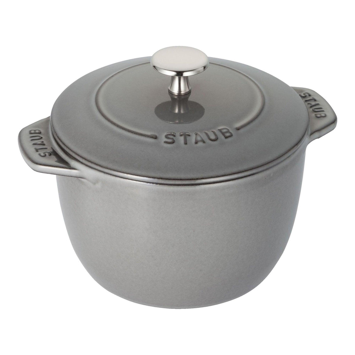 Staub 1.5qt Cast Iron Petite French Oven Graphite Grey