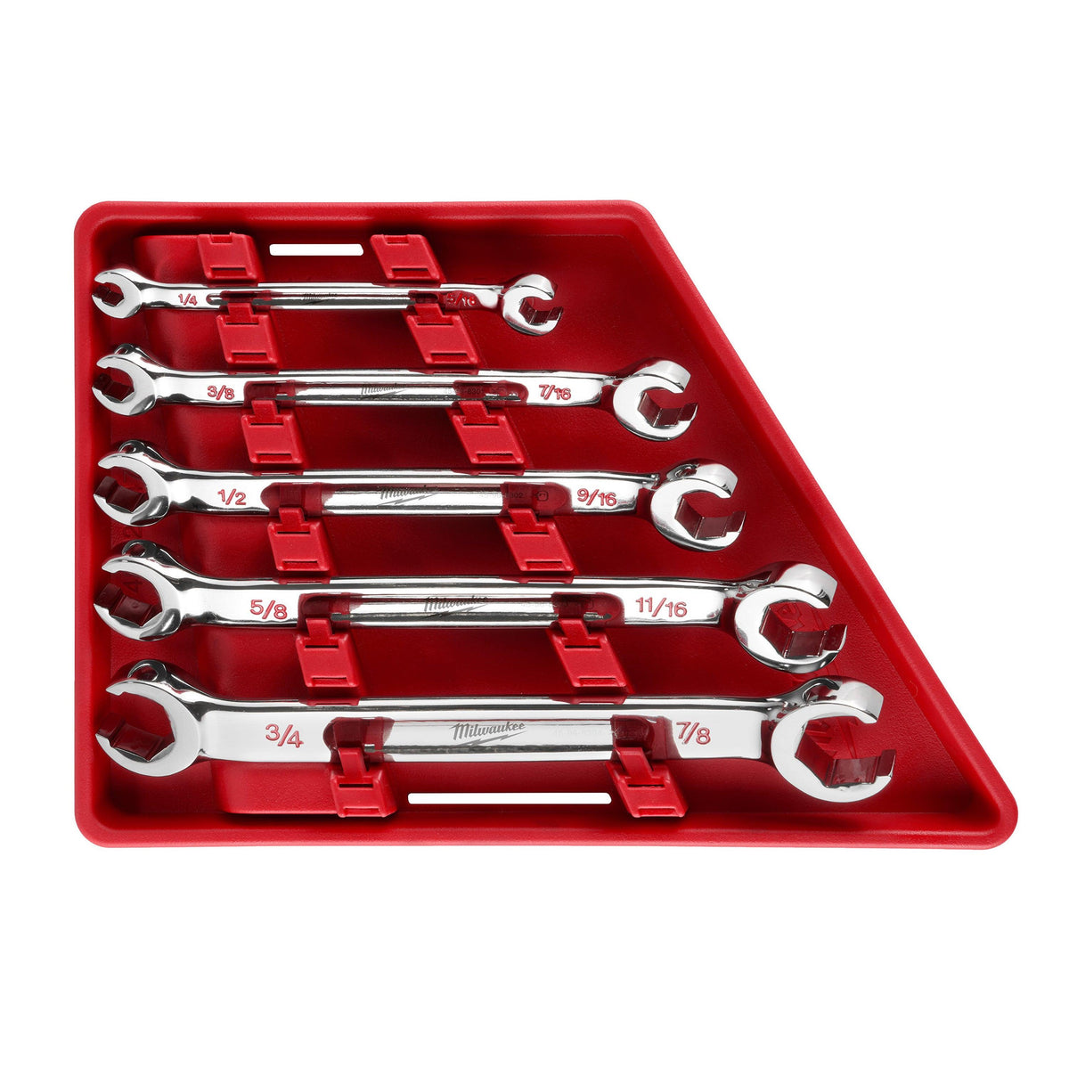 Milwaukee 5pc SAE Double End Flare Nut Wrench Set