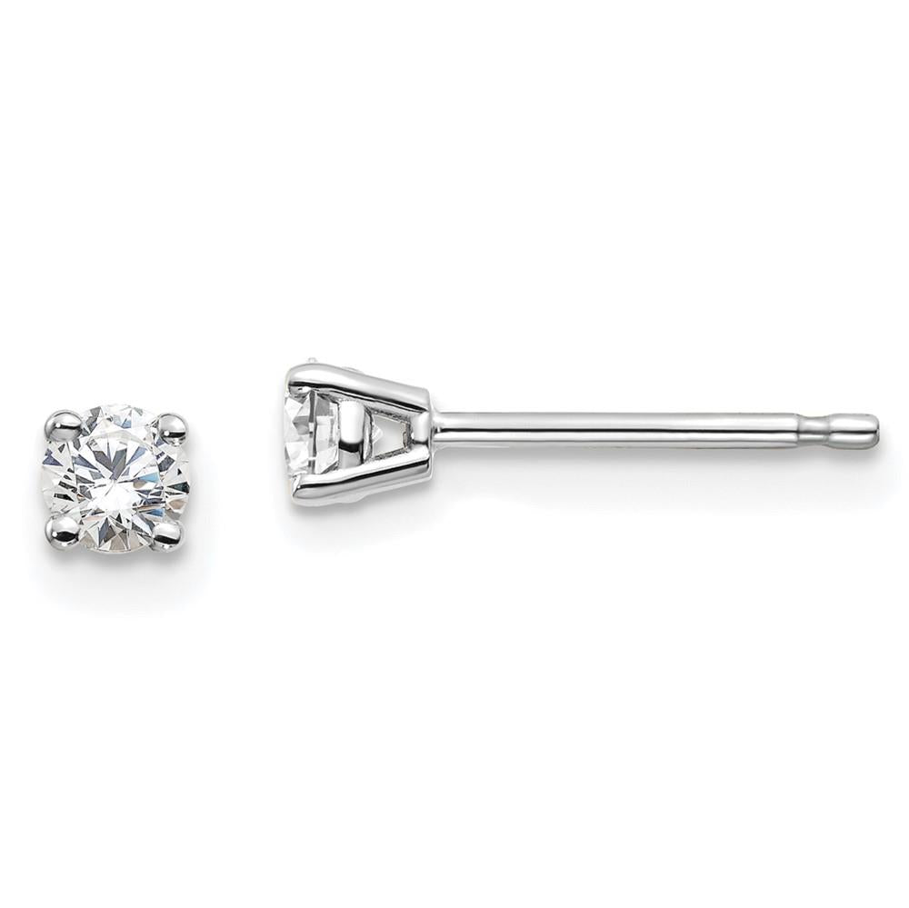 Distinctive 14K White Gold Lab Grown Diamond 1/4ctw 4 Prong Earrings