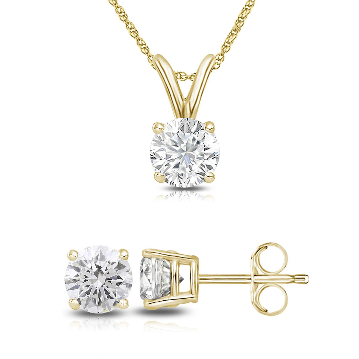 Infinity Luxe Jewelry Collection Round Lab Grown Diamond Set in 14K Gold