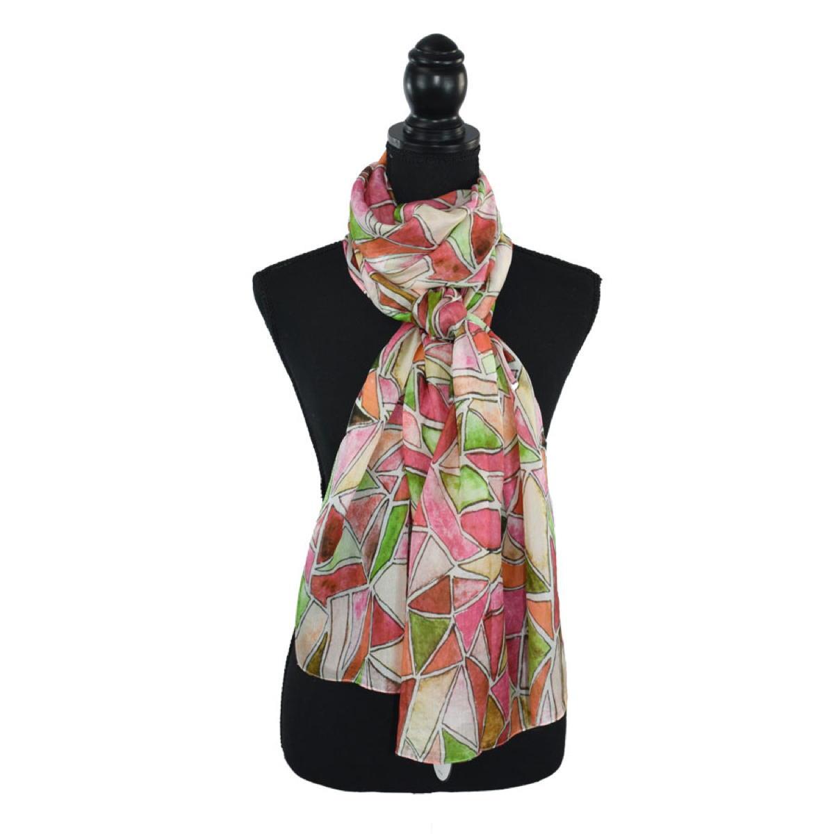 Dupatta Designs Celebration Stained Glass Silk Scarf