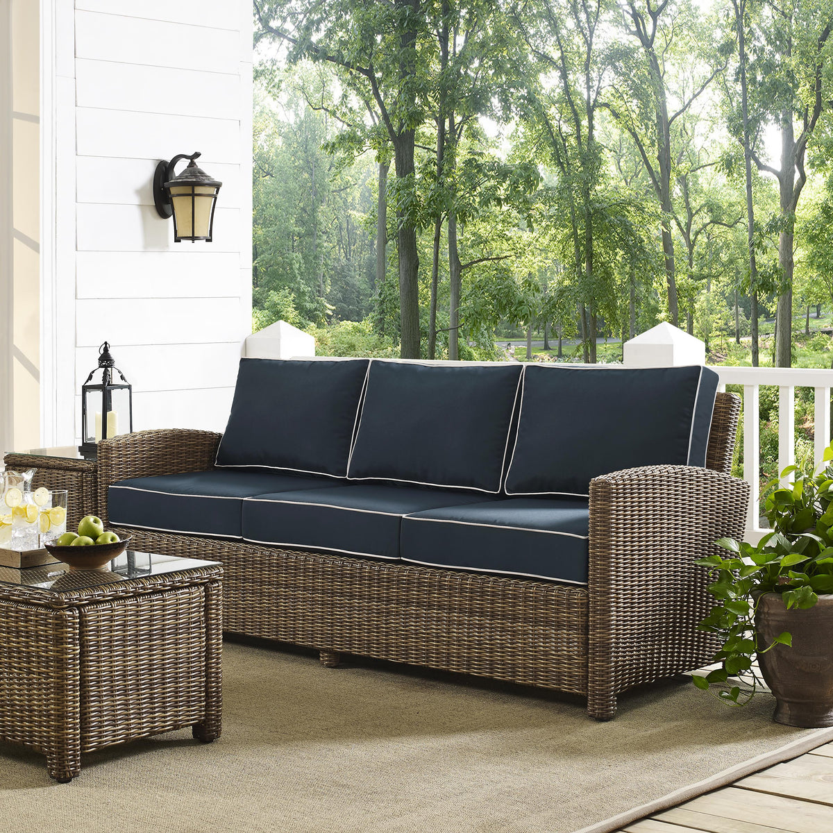 Crosley Outdoor Bradenton Wicker Outdoor Sofa