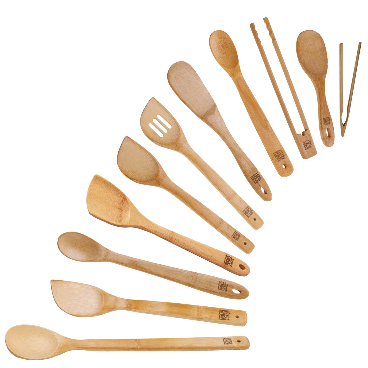 KitchenSupply Joyce Chen - 11-Piece Burnished Bamboo Utensil Set