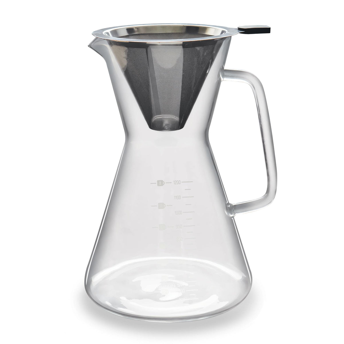 KitchenSupply London Sip - Glass Pour Over Carafe w/Reusable Filter, 1200ml
