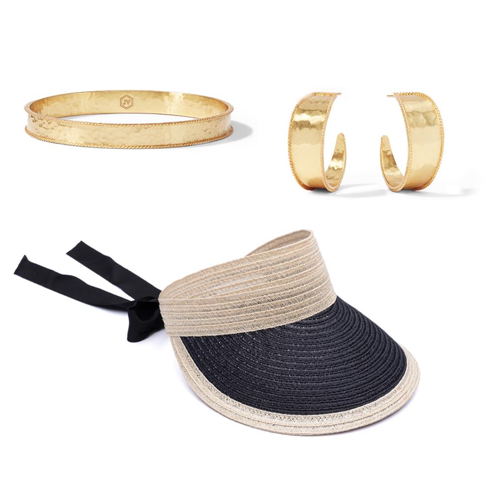 Julie Vos Savoy Jewelry Set w/ Ricky Hemp Visor