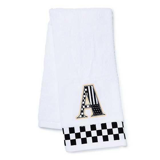 MacKenzie-Childs Monogram "Y" Check Hand Towel