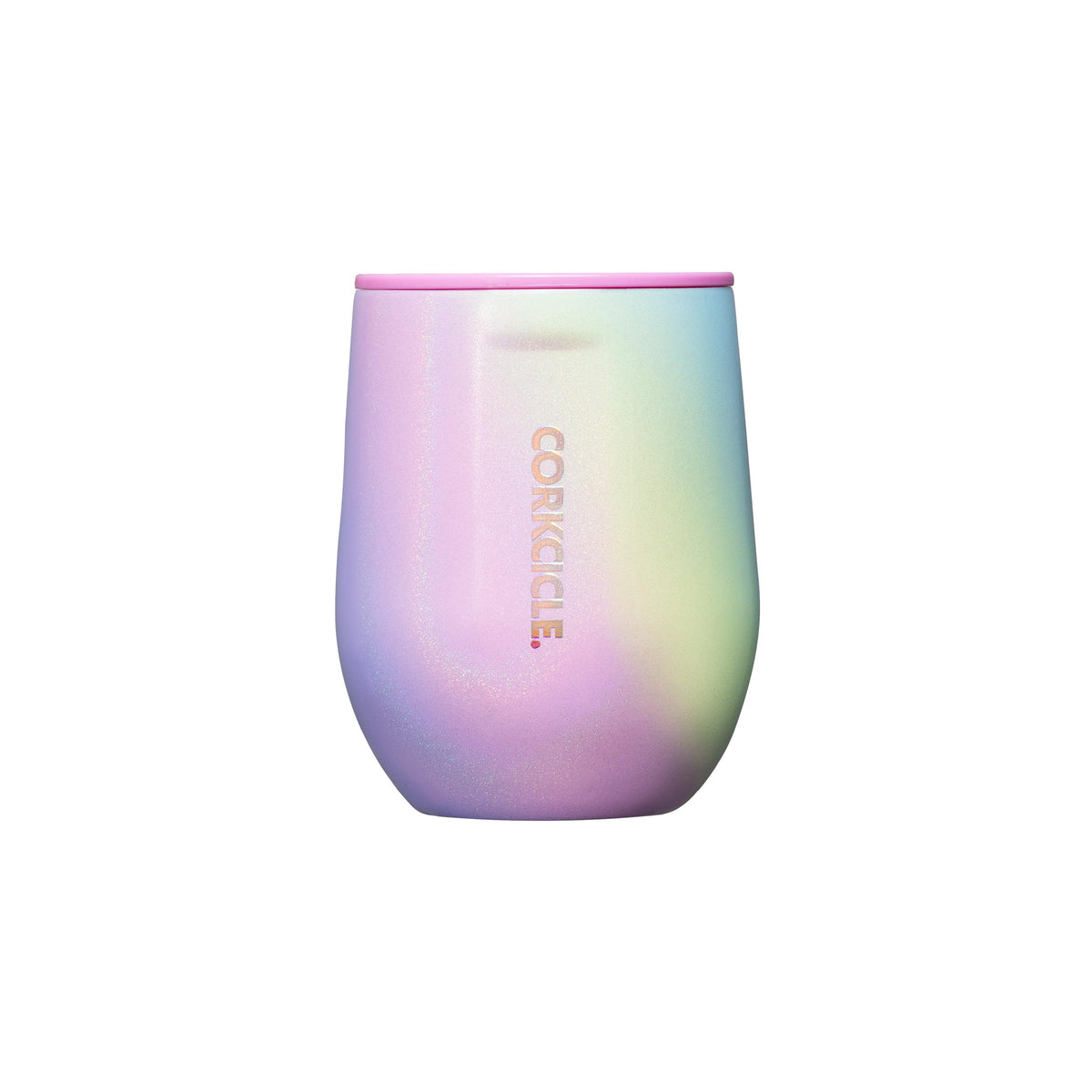 Corkcicle 12oz Stemless - Rainbow Unicorn