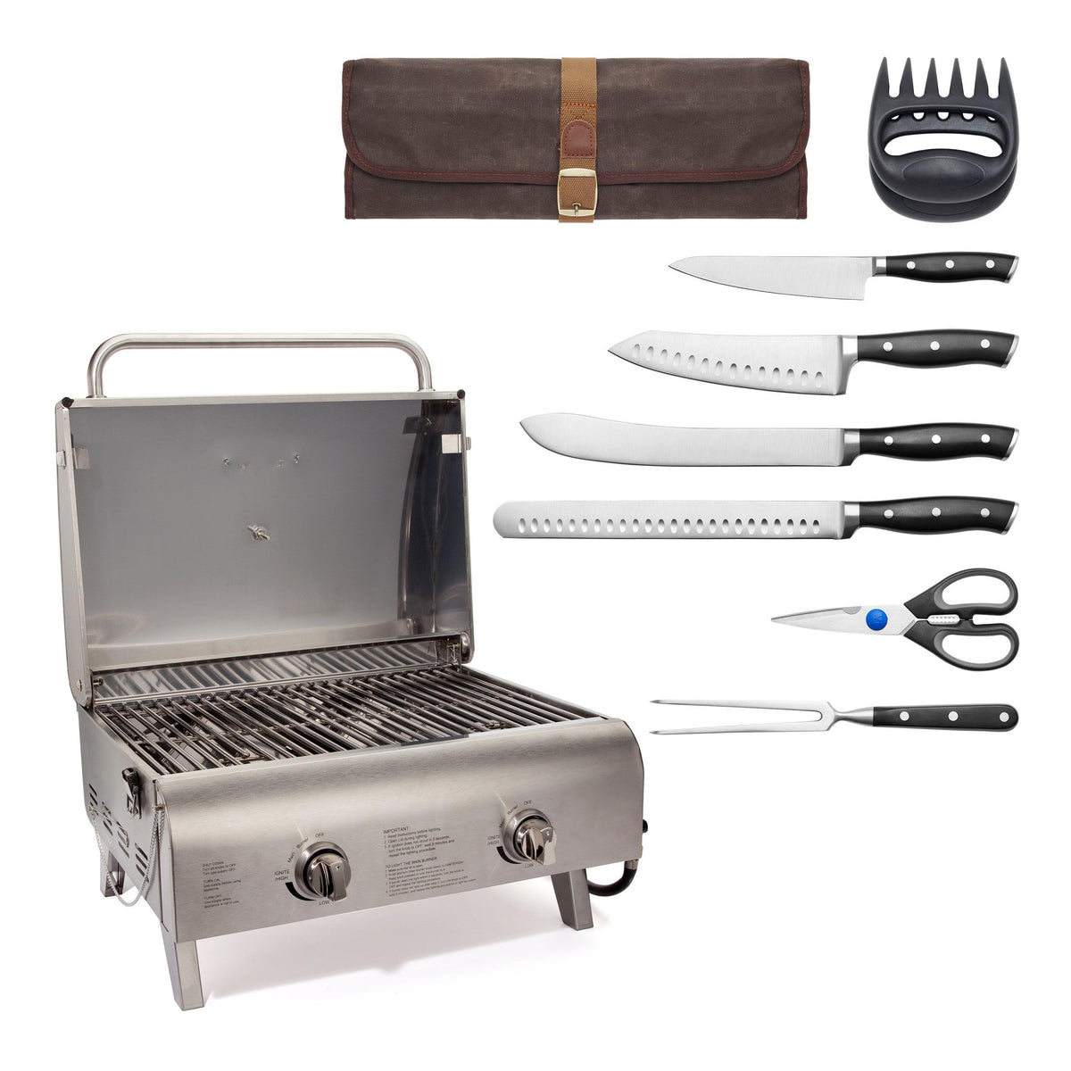 Cuisinart Outdoors Tabletop Gas Grill Carving Set
