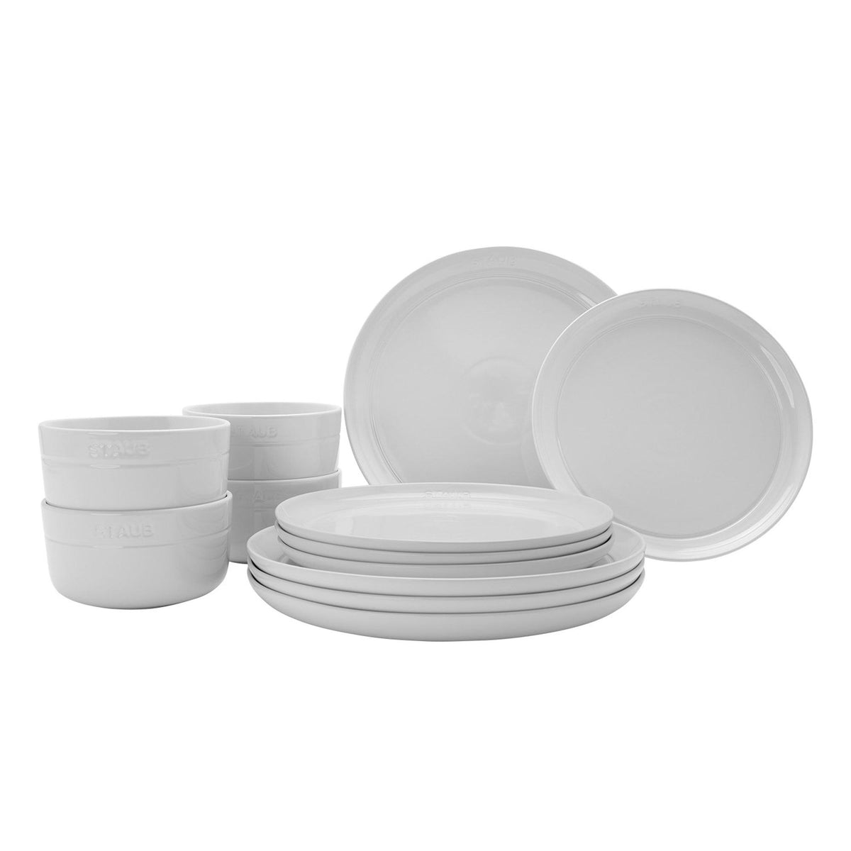 Staub 12pc Ceramic Dinnerware Set White