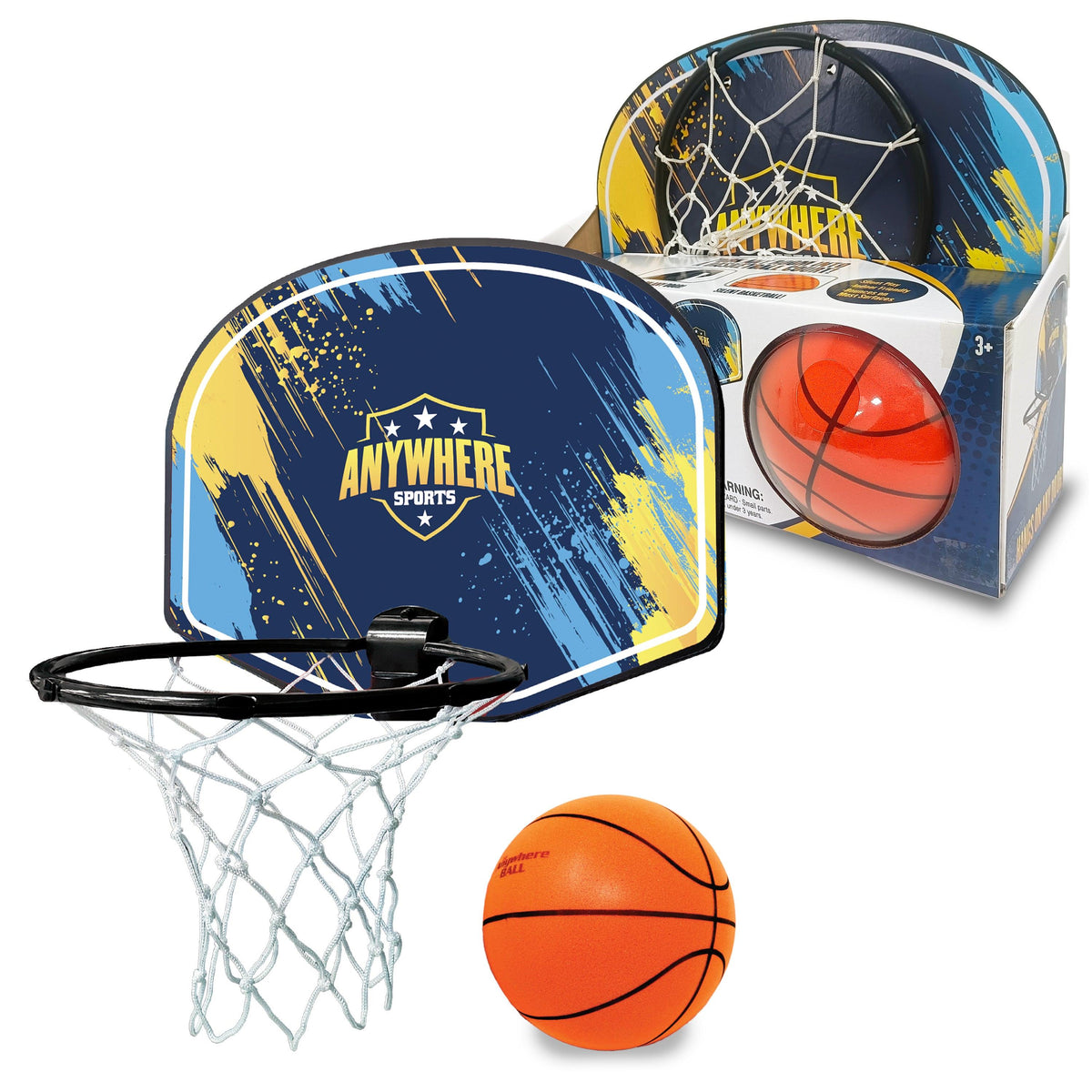 Anywhere Sports Hot Shot Basketball Hoop w/ Silent 6" Foam Ball