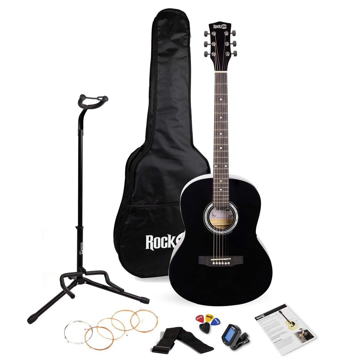RockJam Acoustic Guitar Kit - Guitar/Stand/Tuner/Bag Blue