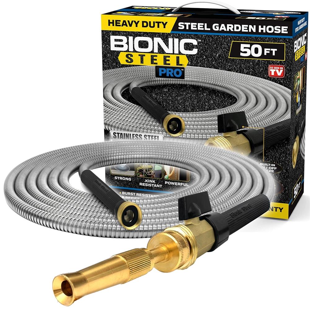 Bionic Steel Pro Heavy Duty Steel Garden Hose Size 50ft