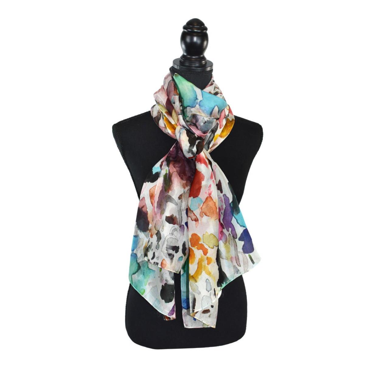 Dupatta Designs Cyndi Abstract Silk Scarf