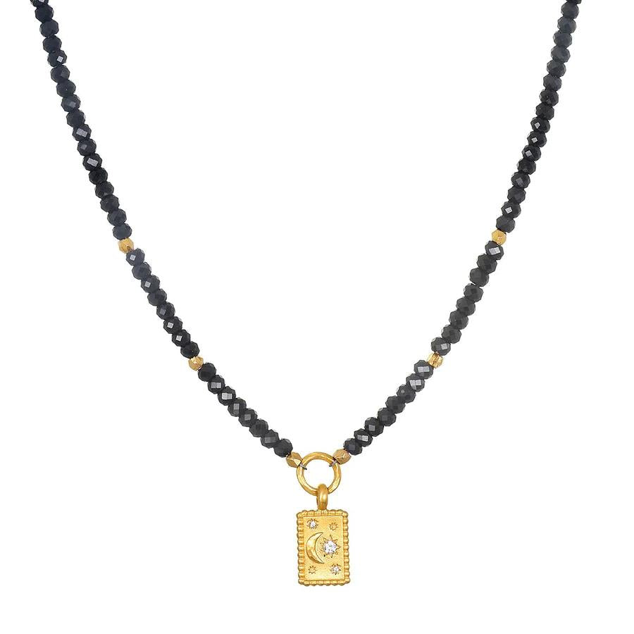 Satya 16" Black Spinel Celestial PendantNecklace