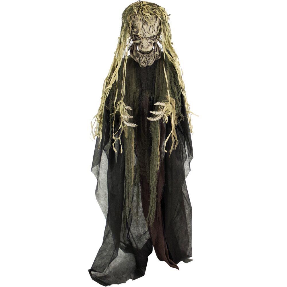 Haunted Hill Life-Size 5.8 Ft. Animatronic Tree Man with Lights and Sound, Indoor or Covered Outdoor Halloween De