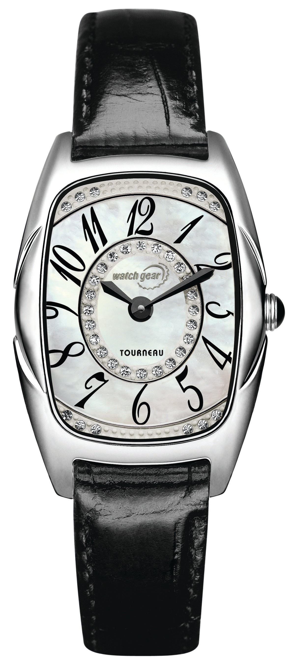 Watchgear by Tourneau Ladies 26x38mm Watch with Black Leather Strap