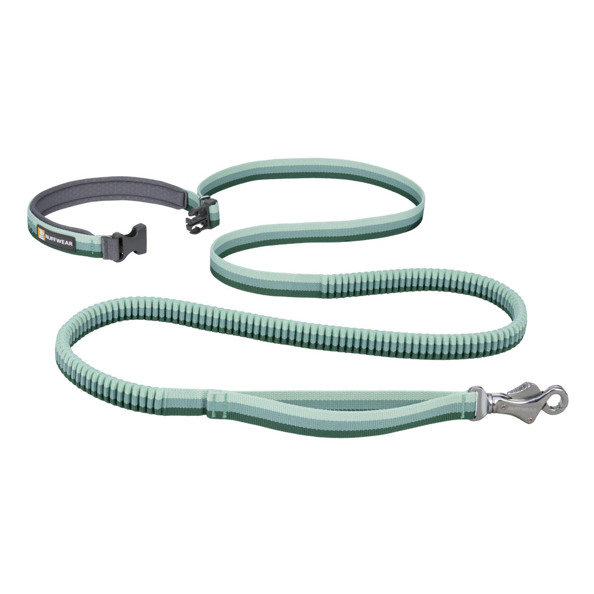 Ruffwear Roamer Bungee Dog Leash River Rock Green - Size 5.5ft-7ft