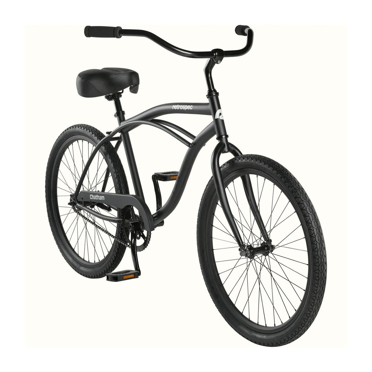 Retrospec Chatham 24" Kids Beach Cruiser Bike - 8-11 Years Matte Black