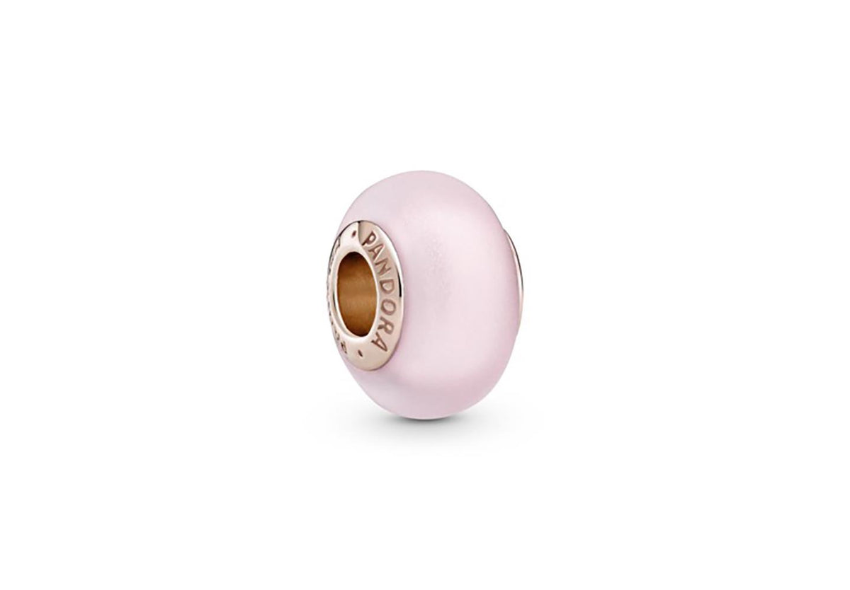 Pandora Matte Pink Murano Glass Charm