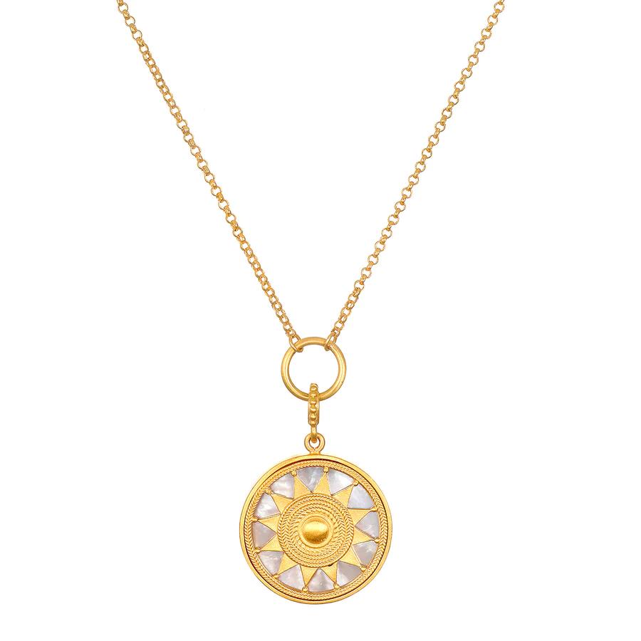 Satya 18" Mop Mandala Necklace