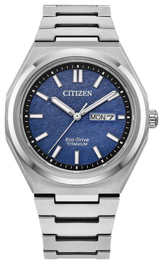 Citizen Watch Men's Zenshin Super Titanium Bracelet watch, Blue dial