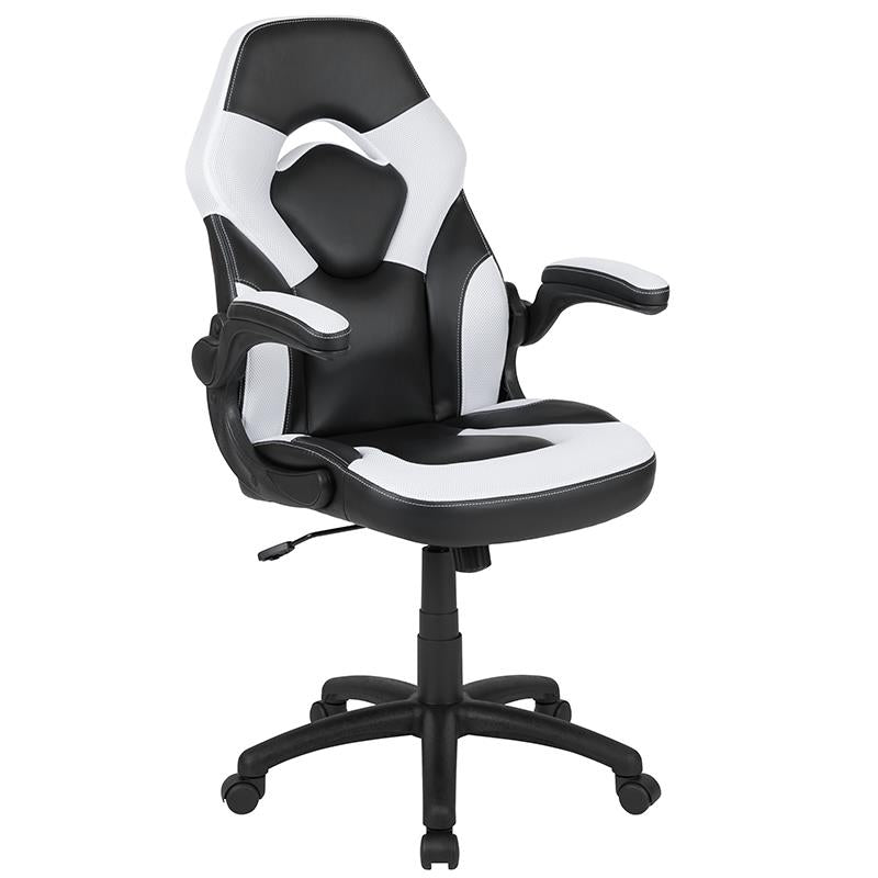 OSC Designs White/Black X10 Series Ergonomic Racing Style Gaming Chair