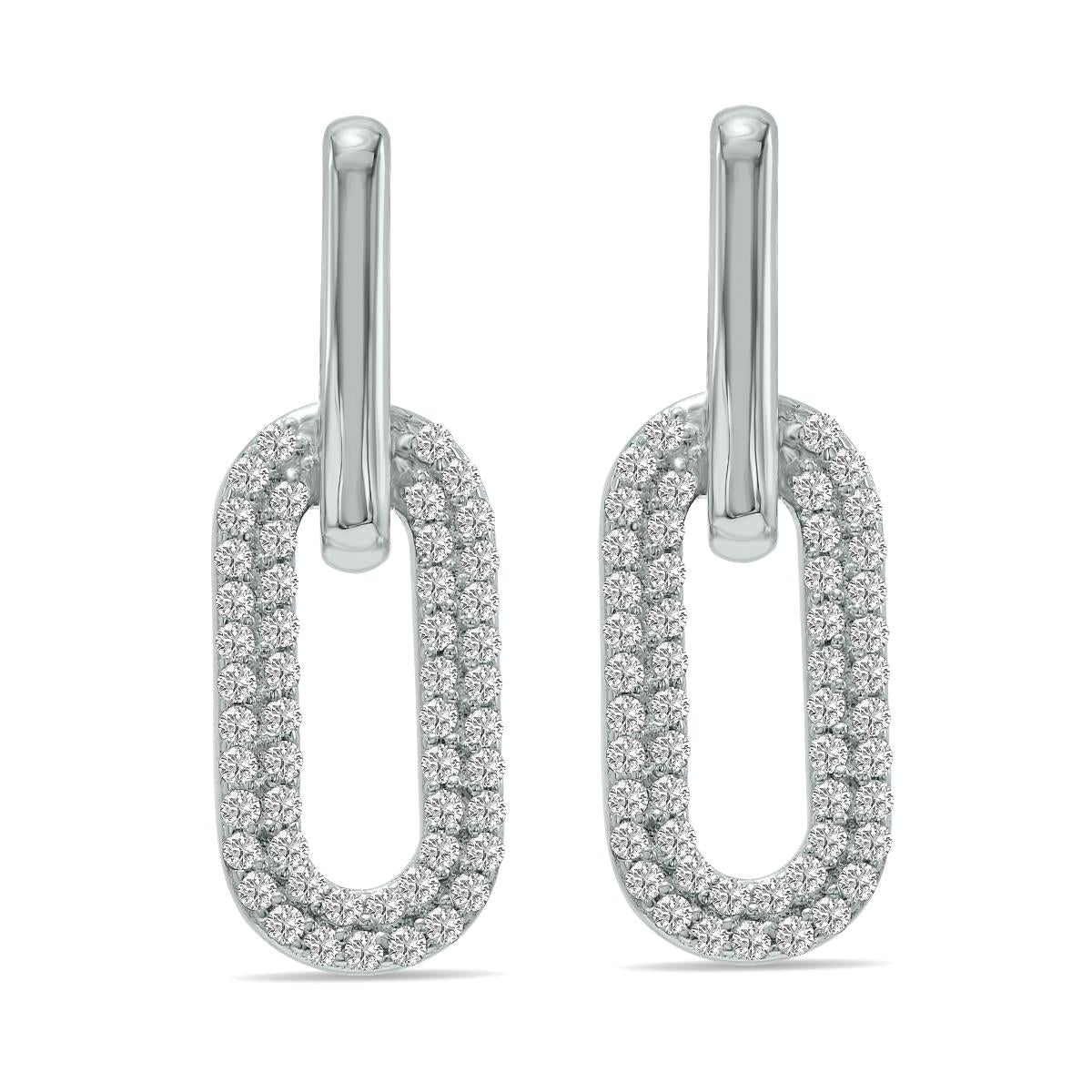 Prestige Boutique Diamonds Lab Diamond Dangling Drop Earrings Size 0.5 CTW
