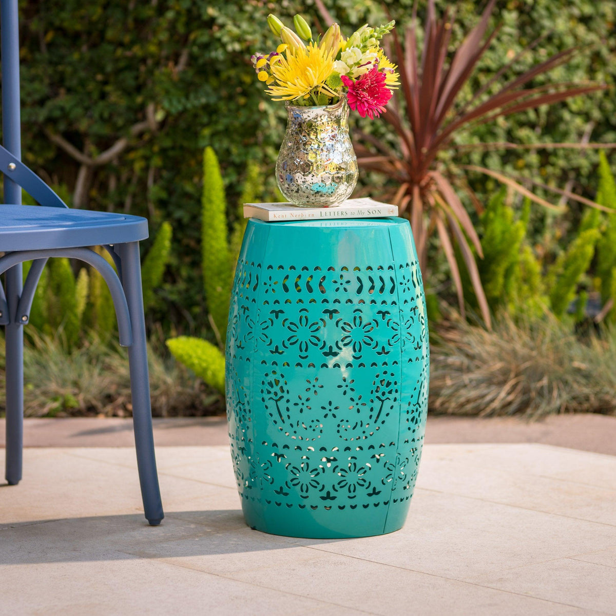 Stark Home Ruby Outdoor 12" Iron Side Table