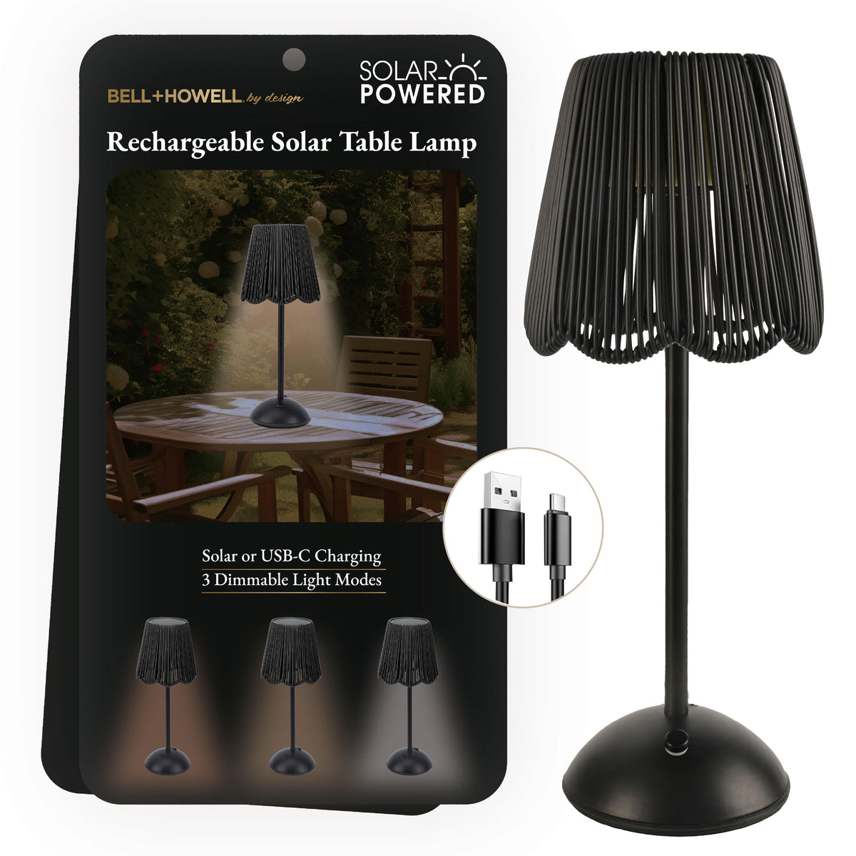 Bell + Howell Treated Retan Scaloped Lamp