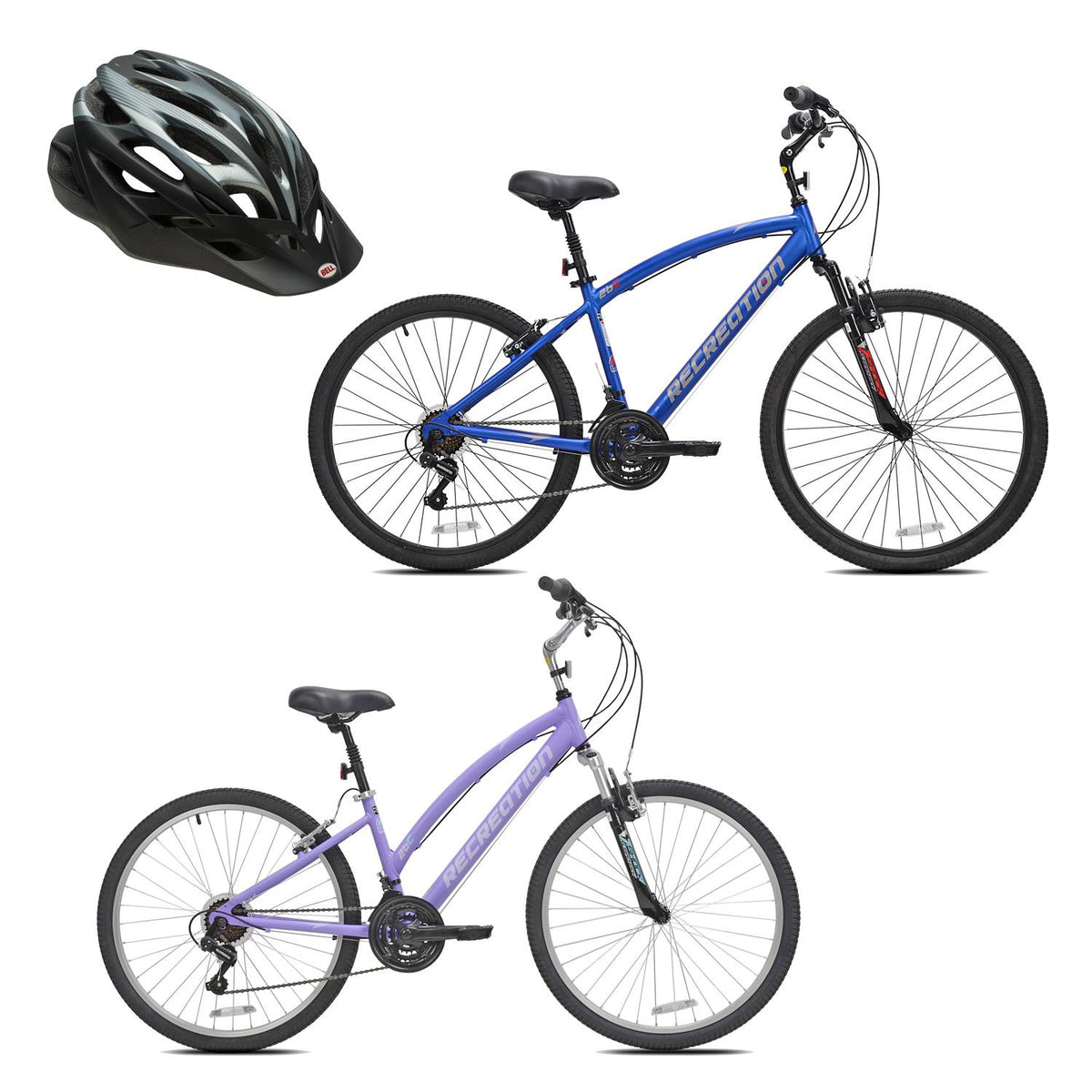 Recreation Northway His and Her Comfort Bike plus Helmet Package