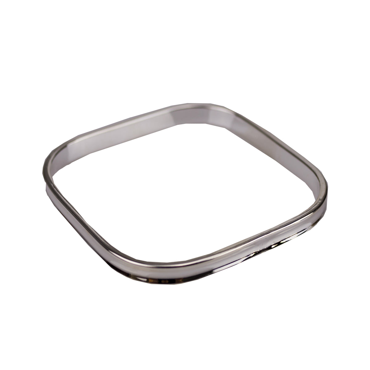 Completely Bella 7mm Sterling Silver Plated Square Bangle Bracelet