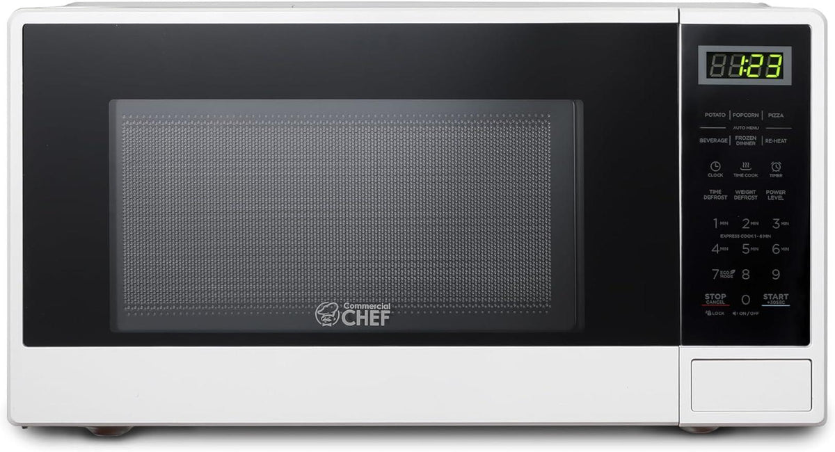 Commercial Chef 1.1 CuFt Counter Top Microwave - White
