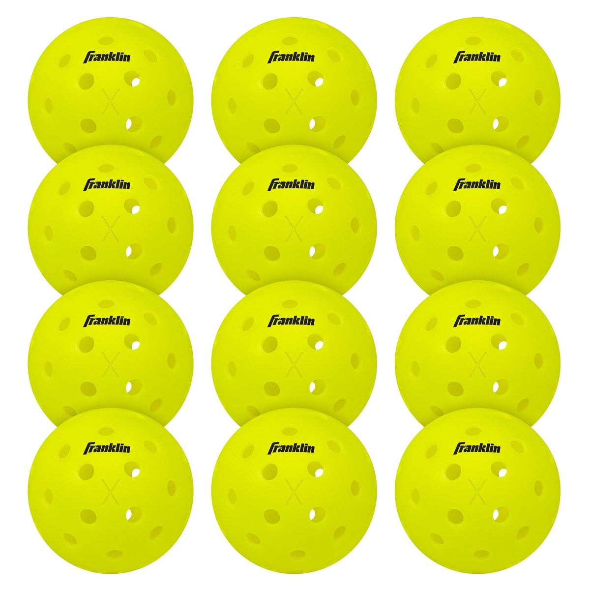 Franklin Sports X-40 Outdoor Pickleballs - 12-Pack