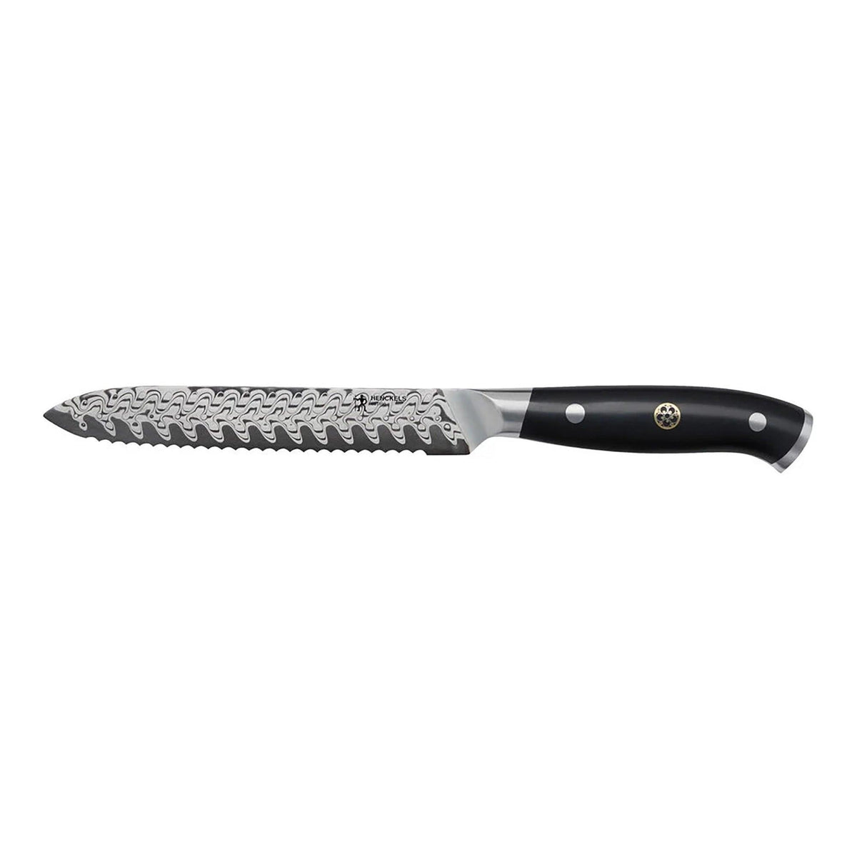Henckels Compass Damascu 5" Serrated Utility Knife