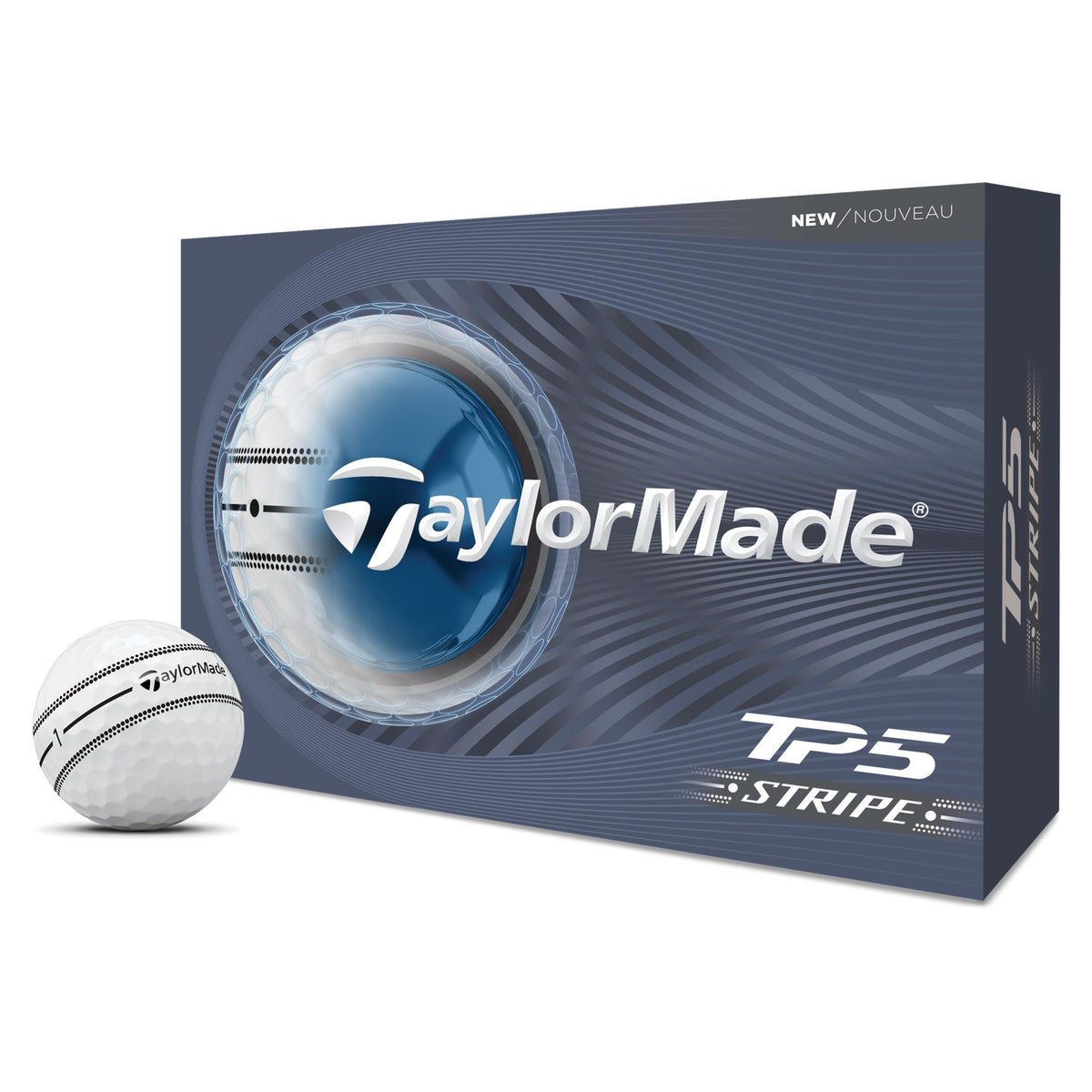TaylorMade TP5 Stripe Golf Balls - 1 Dozen