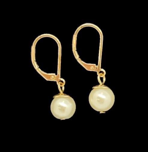 DKD Gold Classic Pearl Drop Earrings