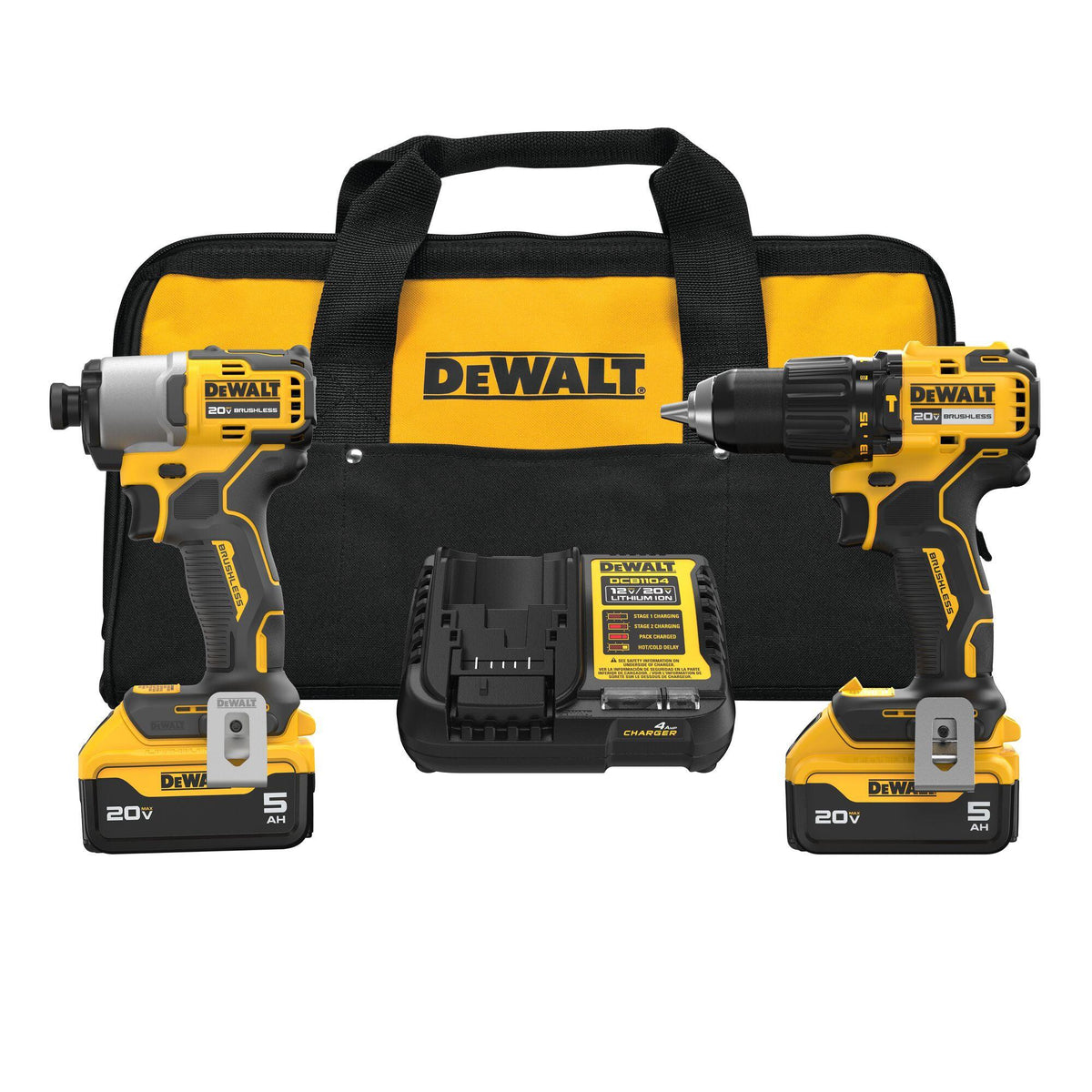 DeWalt 20V MAX 2-Tool Hammer Drill & Impact Driver Combo Kit