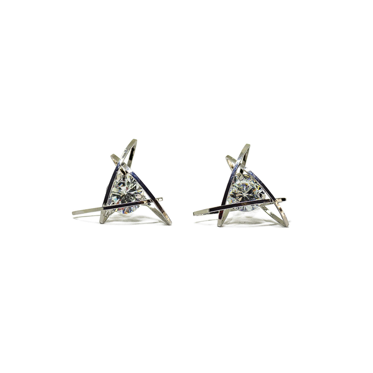 Completely Bella Criss-Crossing Triangle Earrings